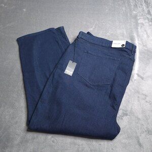 NYDJ Curves 360 Womens Slim Straight Jeans 28 Plus Dark Wash High Rise Stretch